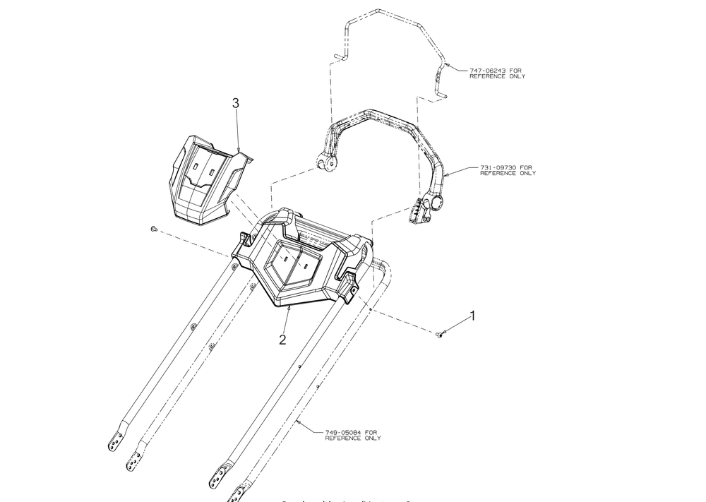 Handle Trim Diagram and Parts List for SC500EQ (12ACP2J6710)(2019) Cub Cadet Lawn Mower